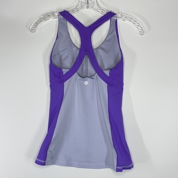 Lululemon Run Fast Track Tank in Cool Breeze/Power Purple Size 4 - Picture 2 of 4